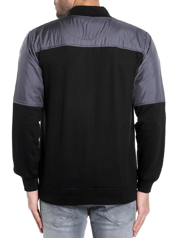 black cotton casual jacket - 14104171 - Zoom Image - 3