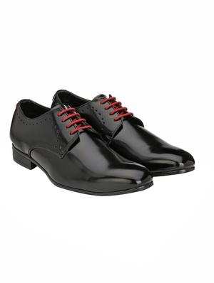 black leatherette lace-up derby - 14106162 - Standard Image - 3