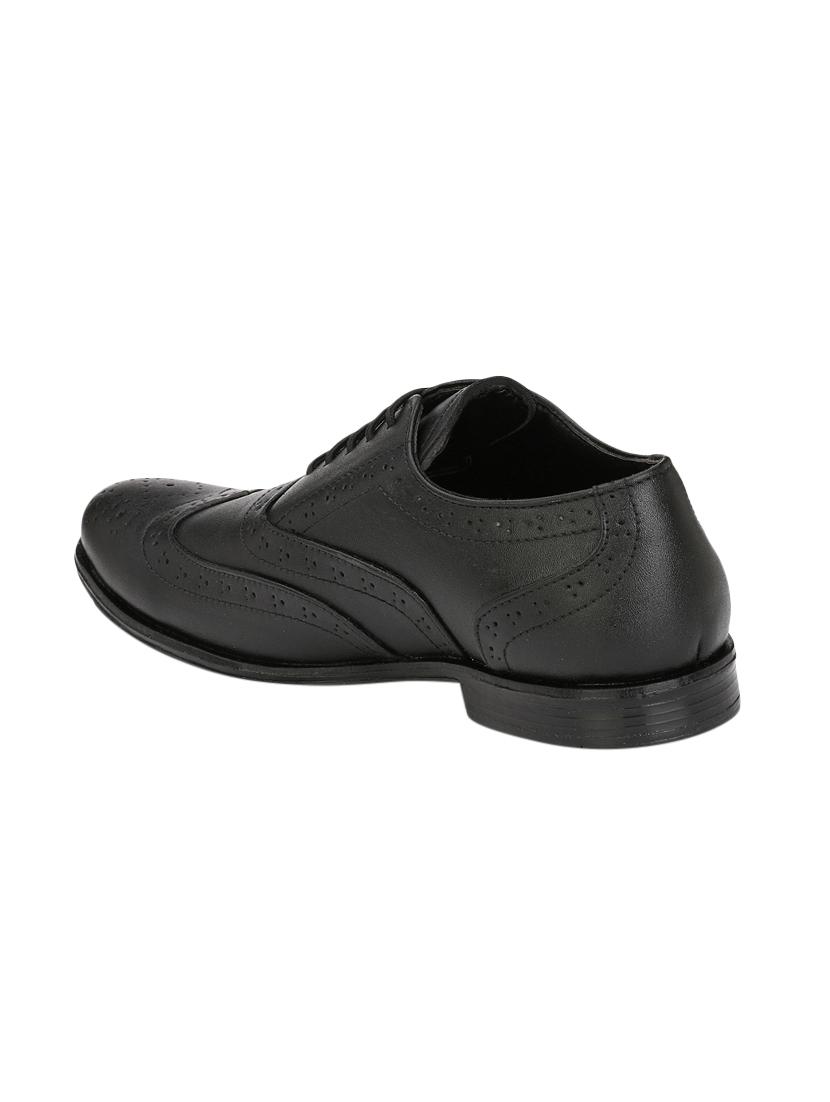 black leather lace-up brouge - 14106412 - Zoom Image - 3