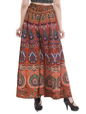 multi colored cotton palazzo - 14106596 - Standard Image - 3