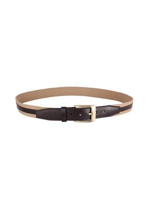 brown and beige leather belt - 14109140 - Standard Image - 3