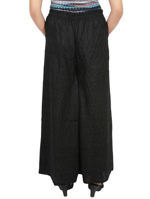 black cotton palazzo - 14118055 - Standard Image - 3
