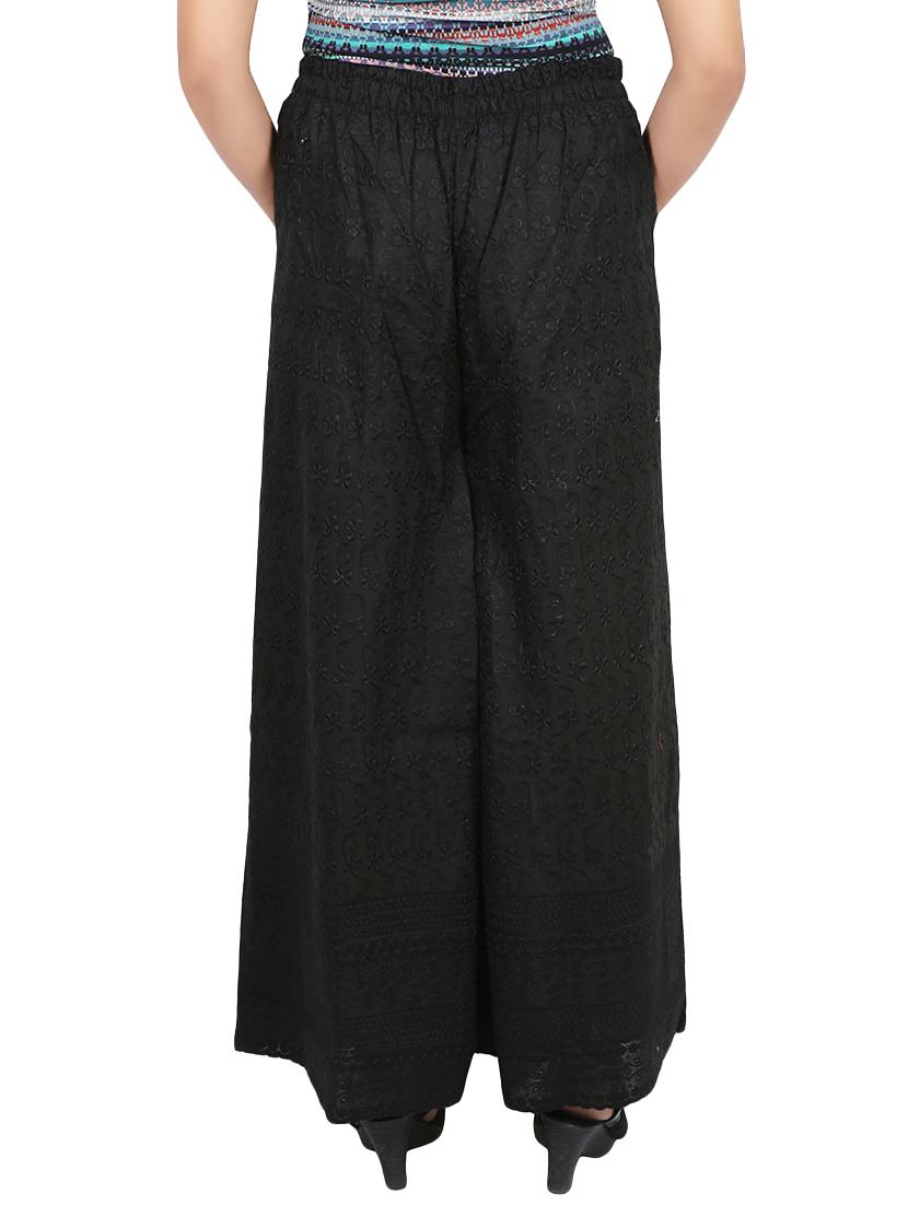 black cotton palazzo - 14118055 - Zoom Image - 3