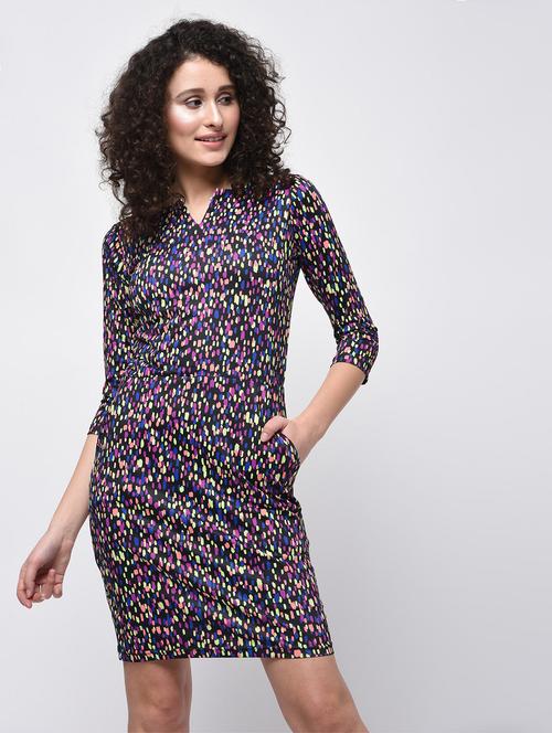 purple cotton blend dress - 14119290 - Standard Image - 1