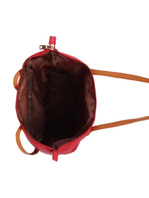 red leatherette regular handbag - 14119513 - Standard Image - 3