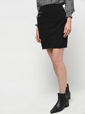 black polyester aline skirts - 14120490 - Standard Image - 3