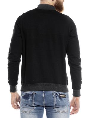 black cotton casual jacket - 14123823 - Standard Image - 3