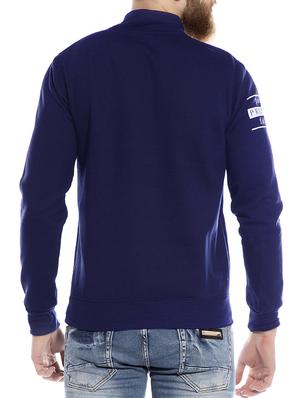 navy blue cotton casual jacket - 14123826 - Standard Image - 3