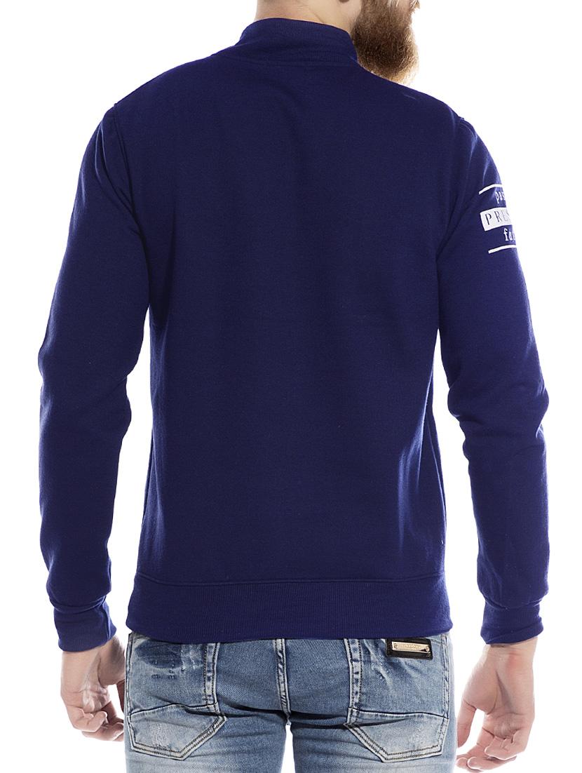 navy blue cotton casual jacket - 14123826 - Zoom Image - 3