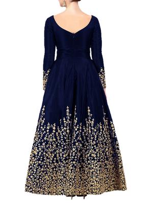 embroidered semi-stitched flared suit - 14125075 - Standard Image - 3