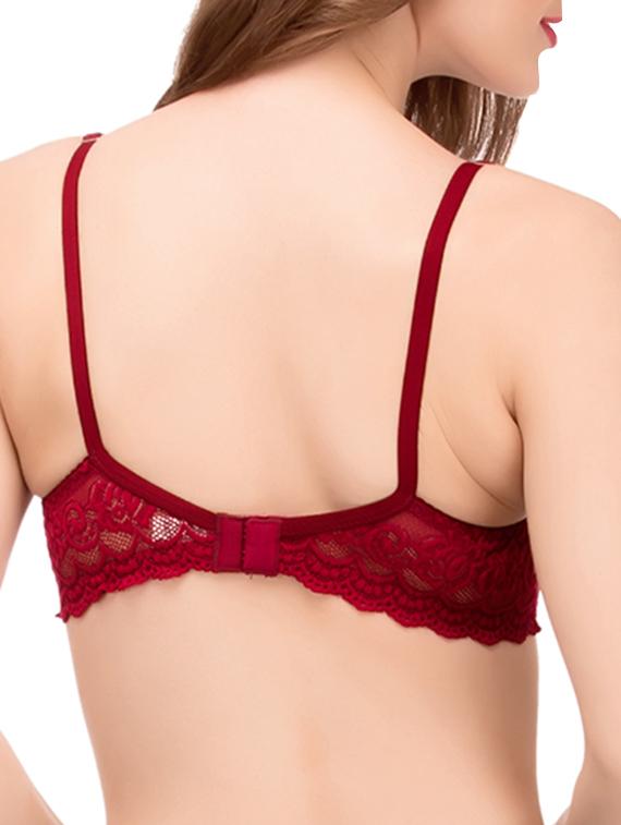 bow patch laced bra - 14125234 - Zoom Image - 3