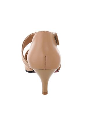 beige faux leather closed back sandals - 14126130 - Standard Image - 3