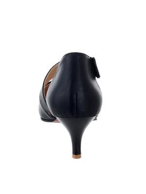 black faux leather closed back sandals - 14126132 - Standard Image - 3