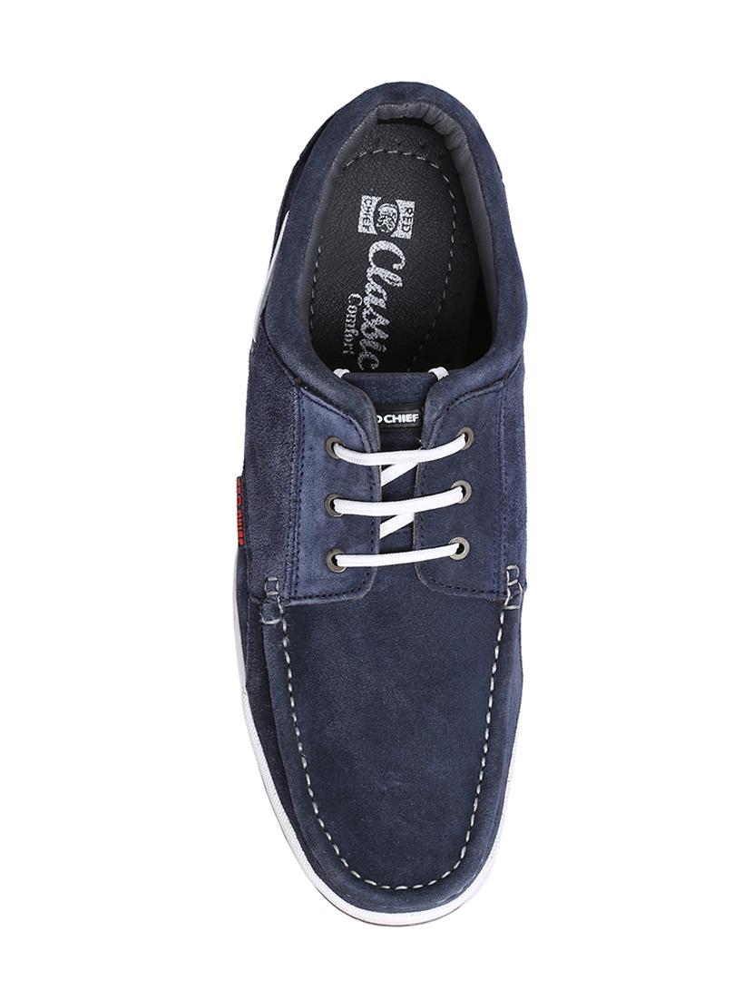 blue Suede lace up boatshoe - 14131828 - Zoom Image - 3