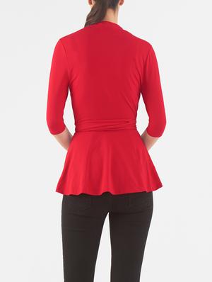 red cotton jersey top - 14132645 - Standard Image - 3