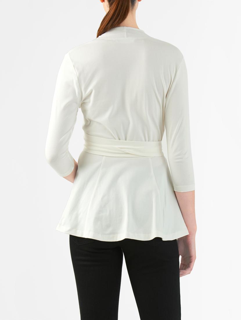 Off White Wrap Style Top - 14132652 - Zoom Image - 3