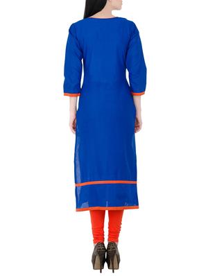 Mirror work straight kurta - 14136147 - Standard Image - 3