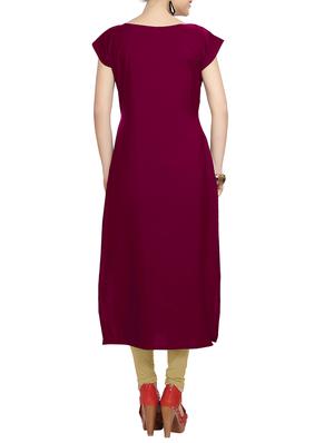 foil print straight kurta - 14147800 - Standard Image - 3