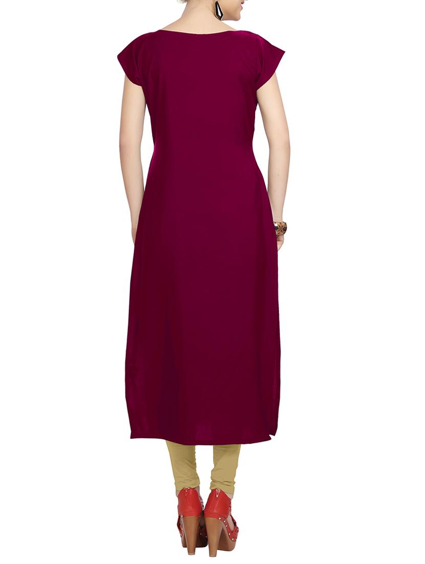 foil print straight kurta - 14147800 - Zoom Image - 3