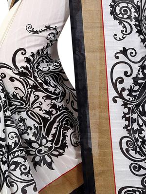 white silk bhagalpuri saree with blouse - 14154438 - Standard Image - 3