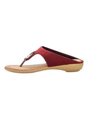 maroon toe separator slipper - 14154531 - Standard Image - 3