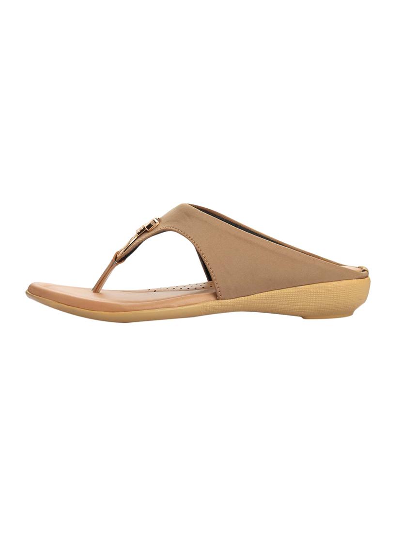 brown pu slippers - 14154532 - Zoom Image - 3