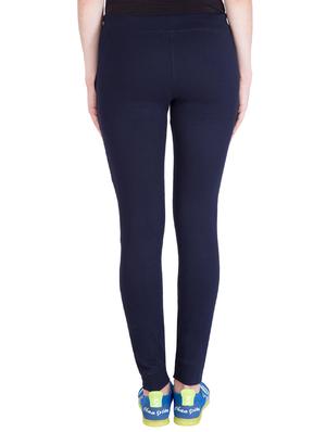 navy blue cotton track pants - 14160405 - Standard Image - 3
