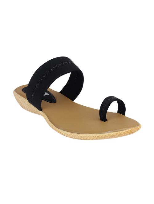 black one toe sandal - 14165449 - Standard Image - 1