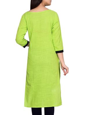 straight color block kurta - 14167103 - Standard Image - 3