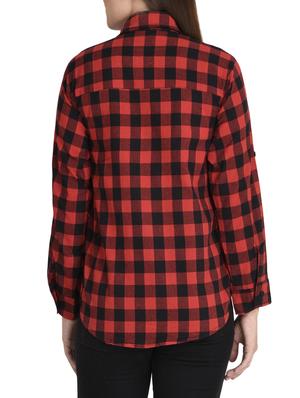 red cotton straight shirt - 14167940 - Standard Image - 3
