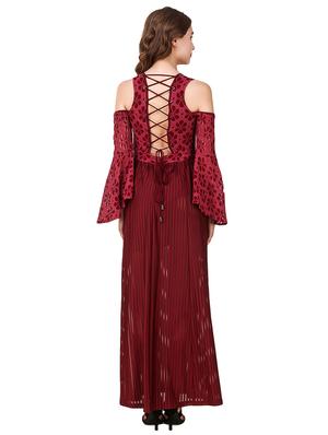 maroon maxi dress - 14169093 - Standard Image - 3