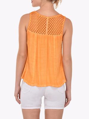 orange viscose casual top - 14172381 - Standard Image - 3