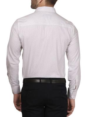 white cotton blend formal shirt - 14174410 - Standard Image - 3
