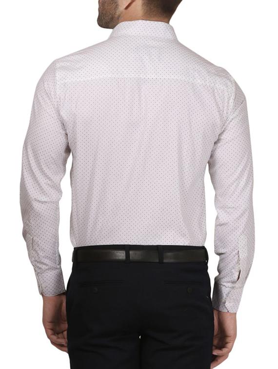 white cotton blend formal shirt - 14174410 - Zoom Image - 3