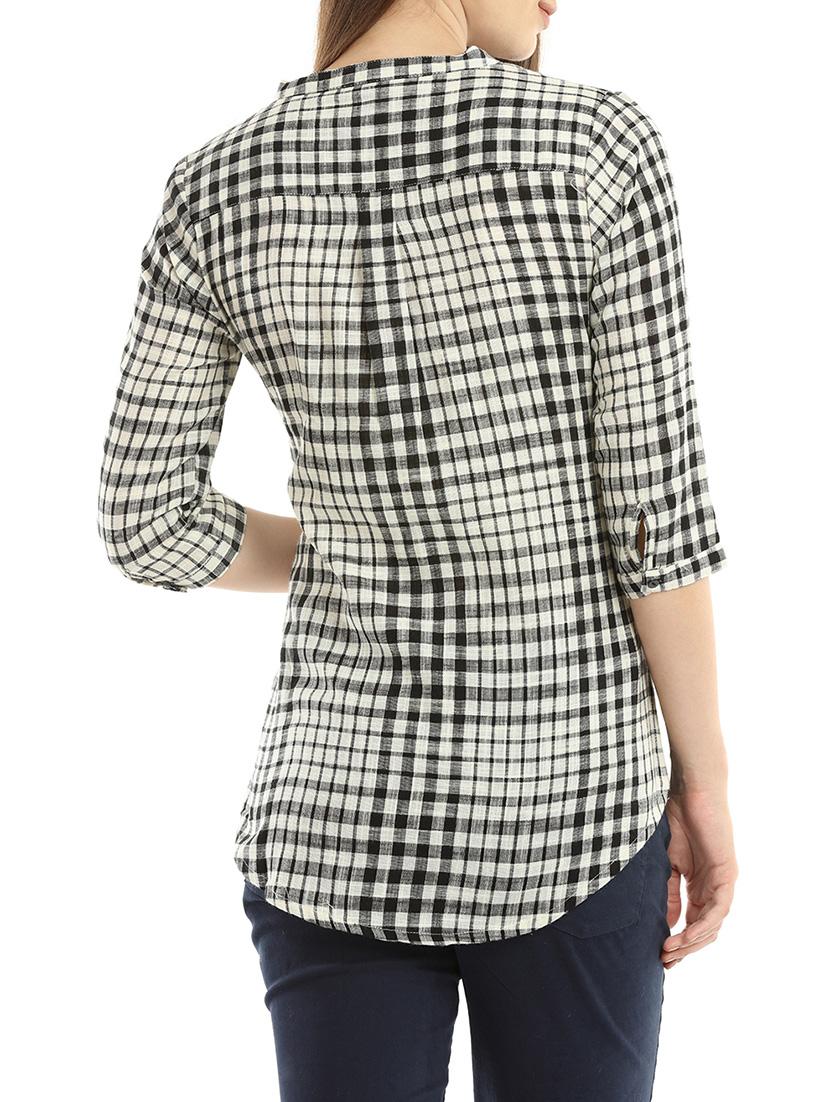 white cotton casual shirt - 14178115 - Zoom Image - 3