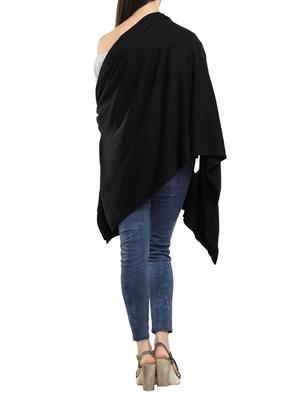 solid black cotton shrug - 14178412 - Standard Image - 3