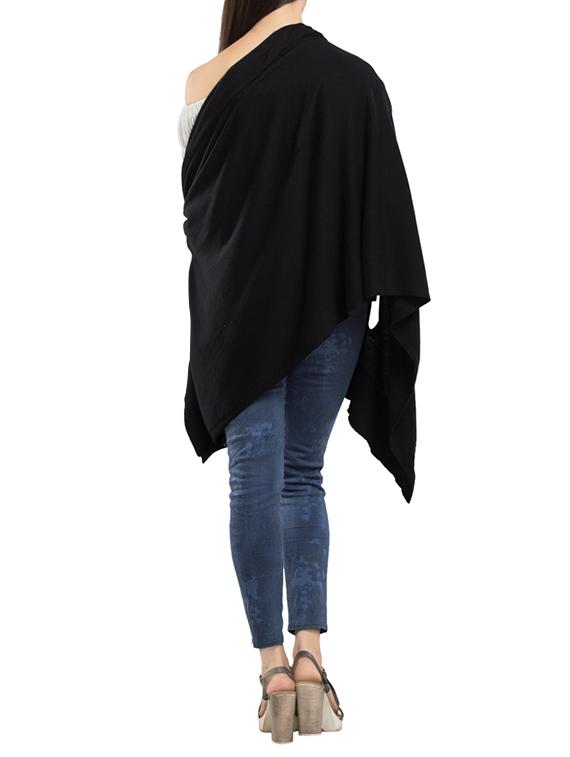 solid black cotton shrug - 14178412 - Zoom Image - 3