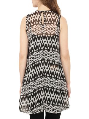 black printed viscose tunic - 14178850 - Standard Image - 3