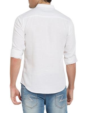 white cotton casual shirt - 14181536 - Standard Image - 3