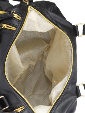 black leatherette handbag - 14184651 - Standard Image - 3