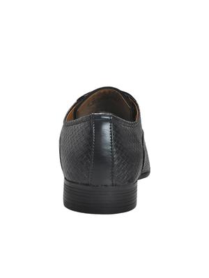 black Leatherette lace-up derby - 14190054 - Standard Image - 3