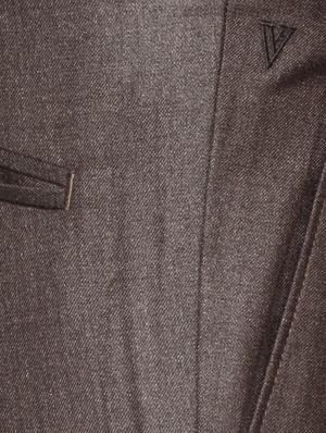 brown polyester blend pleated trouser - 14206603 - Standard Image - 3