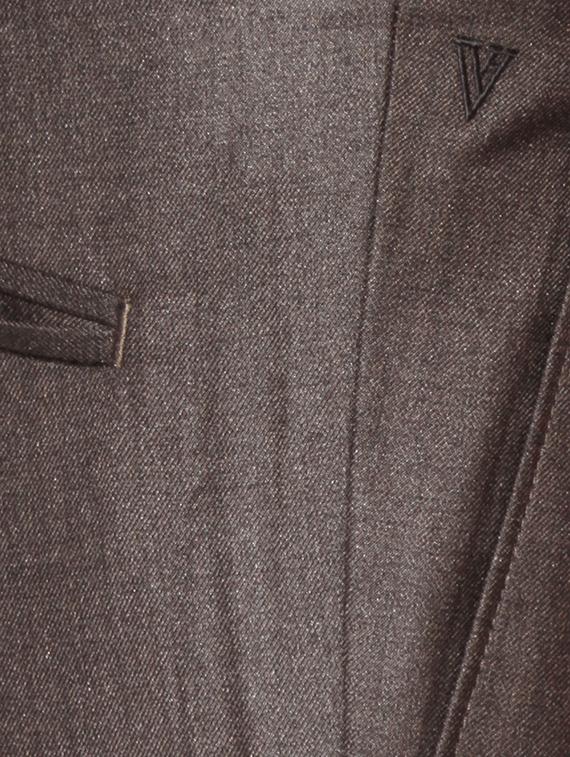 brown polyester blend pleated trouser - 14206603 - Zoom Image - 3