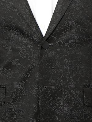 black polyester casual blazer - 14206810 - Standard Image - 3