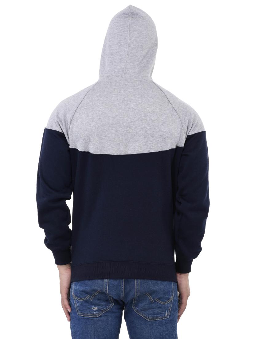 navy blue fleece color block sweatshirt - 14209635 - Zoom Image - 3