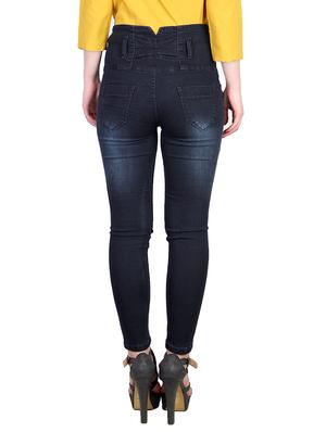 Dark blue stone wash denim jeans - 14209765 - Standard Image - 3