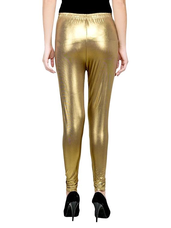 gold viscose leggings - 14212631 - Zoom Image - 3