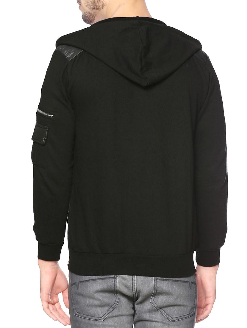 black cotton sweatshirt - 14216084 - Zoom Image - 3