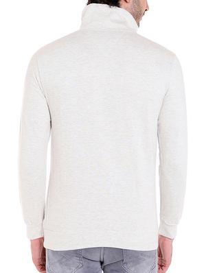 solid off white cotton sweatshirt - 14216140 - Standard Image - 3