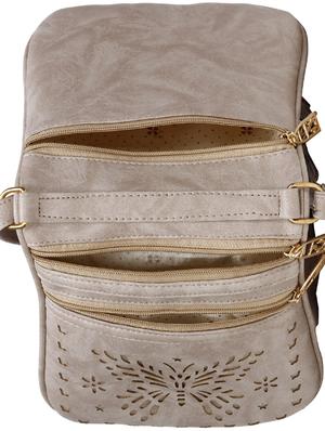 cream leatherette regular sling bag - 14218908 - Standard Image - 3